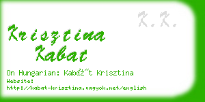 krisztina kabat business card